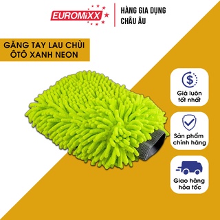 Găng tay lau chùi dọn dẹp nhà cửa màu xanh neon