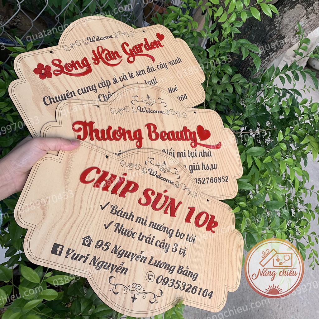 Bảng hiệu treo cừa hàng_ bản hiệu shop bán hàng online_ bảng treo cửa shop