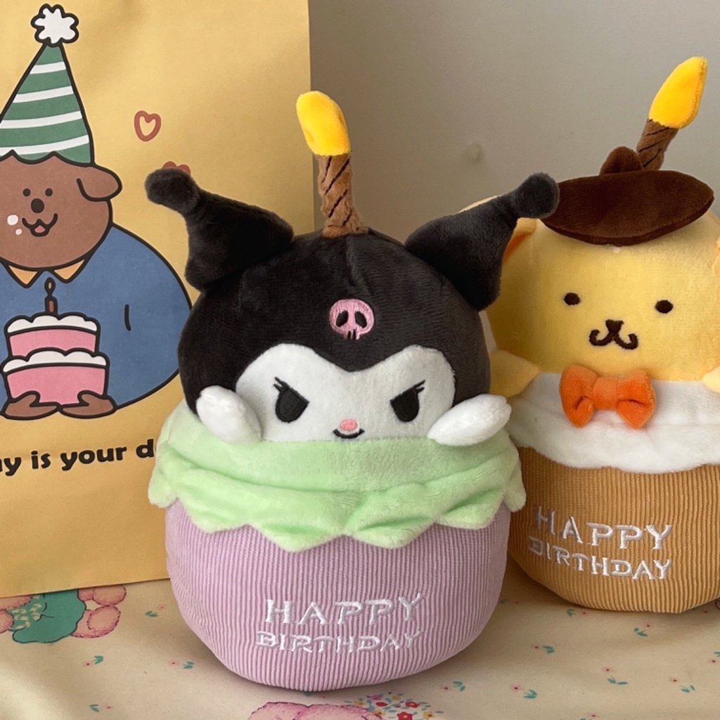 Búp bê bằng thú nhồi bông chúc mừng sinh nhật có đèn và nhạc