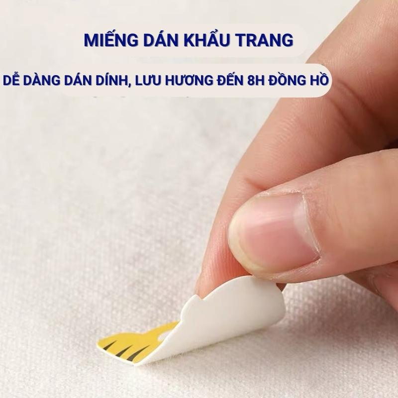 Set 60 miếng dán làm thơm khẩu trang, khử mửi khẩu trang, khử khuẩn , miếng dán đuổi muỗi trong 8giờ