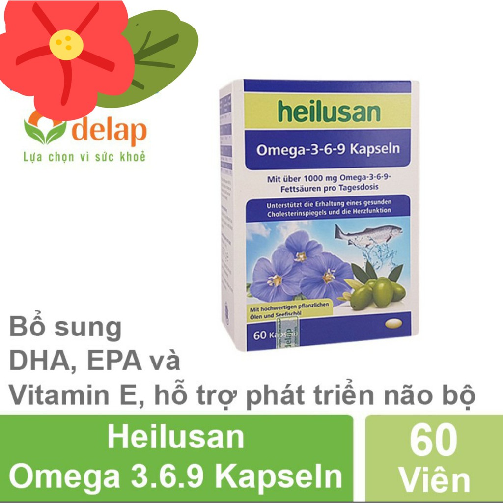 Heilusan Omega 3.6.9 Kapseln - Bổ sung DHA, EPA và Vitamin E. Hỗ trợ quá trình phát triển não bộ, tốt cho tim mạch, mắt