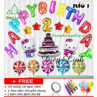 Bóng happy birthday trang trí sinh nhật