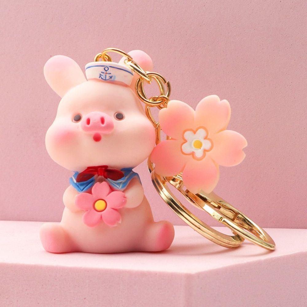 Móc Khóa Hình Hoa Anh Đào / Cà Rốt / Heo Con Xinh Xắn Giá Đỡ