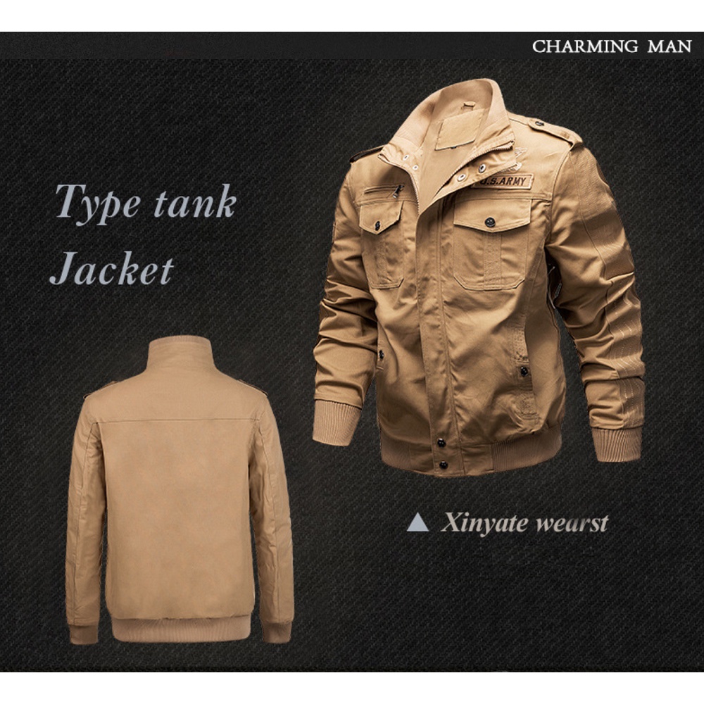 {XẢ LỖ} Áo khoác kaki nam thời trang chất đẹp