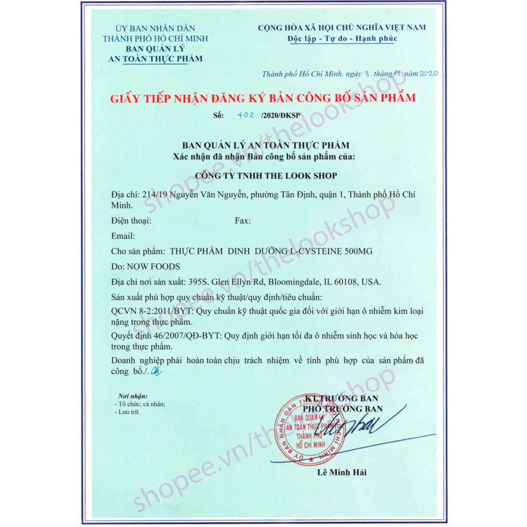 Viên uống L-cysteine 500mg- NOW USA