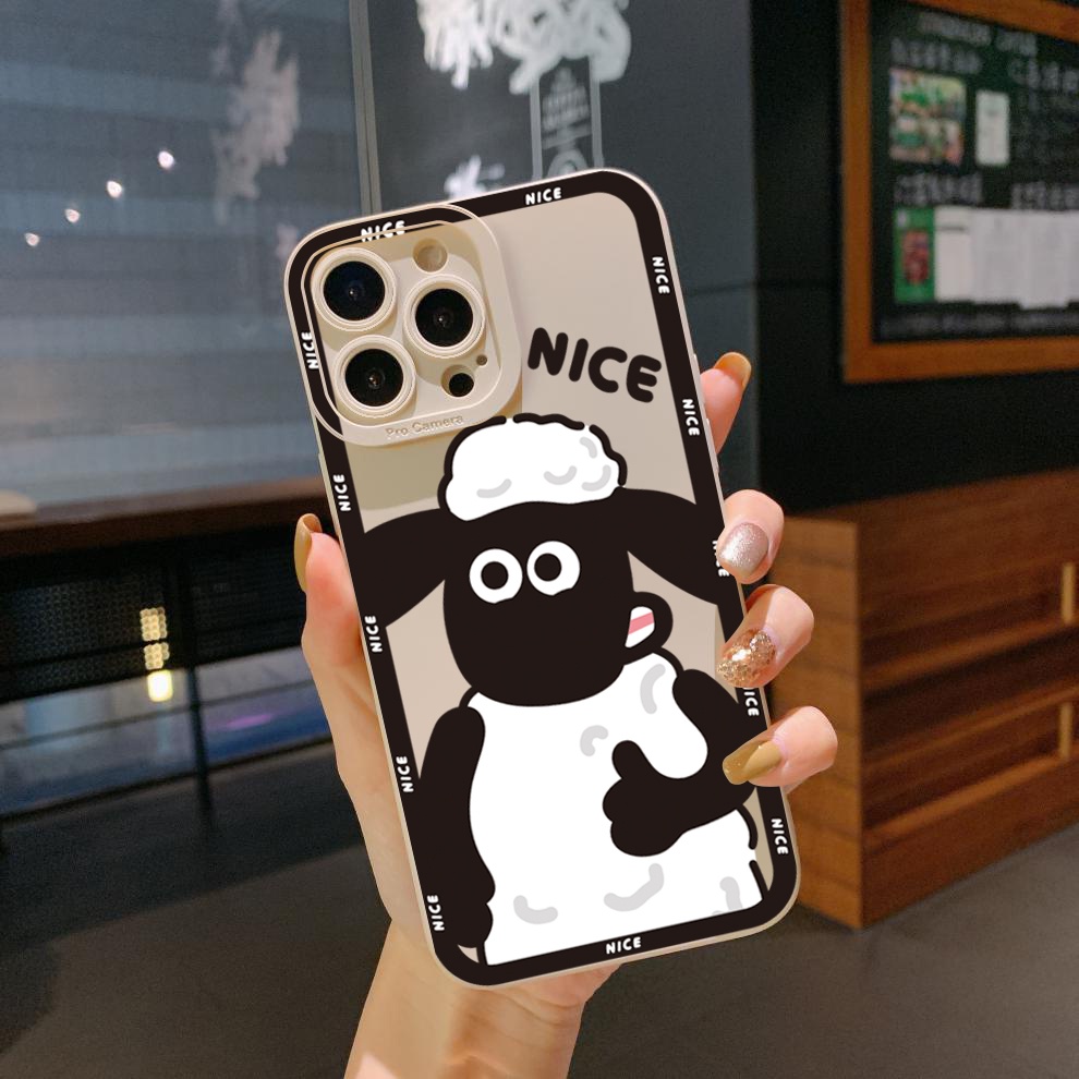 Ốp Điện Thoại Cạnh Vuông In Hình Cừu Shaun the Sheep Cho Samsung Galaxy A33 A53 A73 5G A32 A52S A72 A31 A41 A71