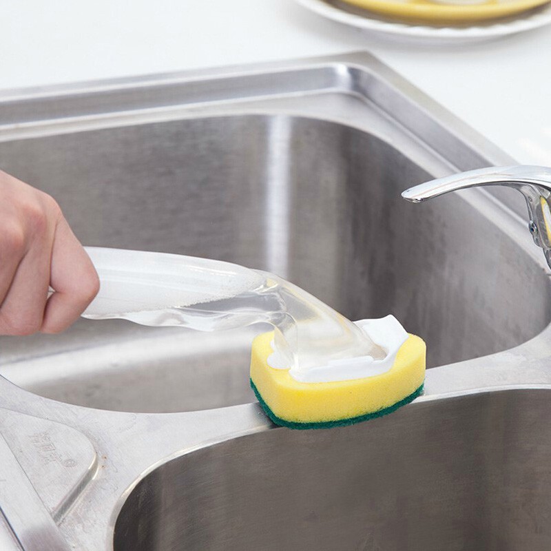 Miếng bọt biển rửa chén có tay cầm tiện lợi