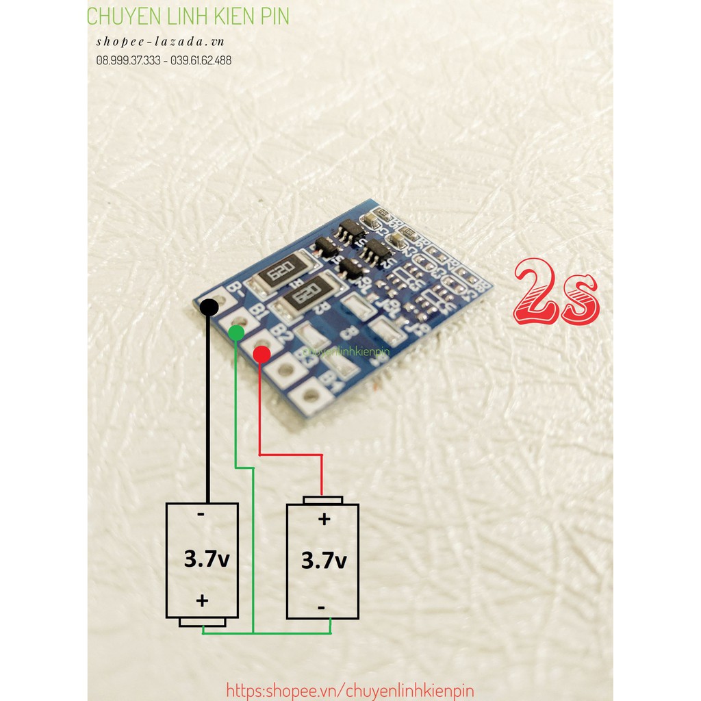 Mạch Ghép cân bằng pin Lion 2S 3S 4S 5S 6S 7S 4.2v 68ma ( BL64_7 )