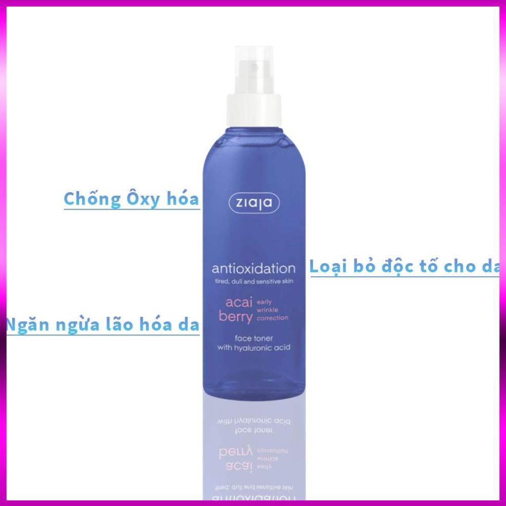 XỊT CÂN BẰNG DƯỠNG ẨM HYALURONIC CHỐNG OXY HÓA – ZIAJA – 200ML