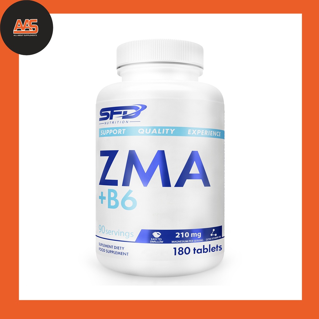 MINERALS - SFD NUTRITION - ZMA + B6 - 180 TABLETS - Hỗ trợ xương khớp cải thiện giấc ngủ tăng free test - Từ Châu Âu