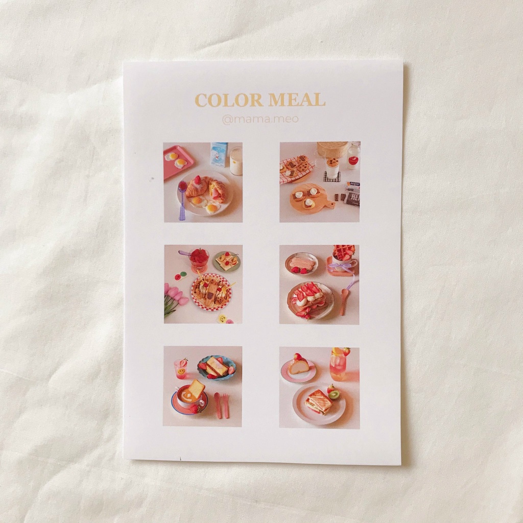 Color Meal Sticker Hình Dán Trang Trí Sổ Tay | Bullet Journal