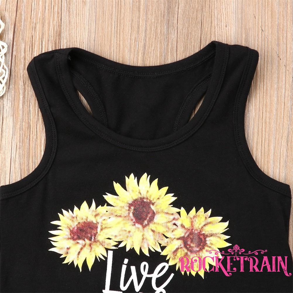 Set áo sát nách và quần short kiểu dáng xinh xắn dành cho bé gái