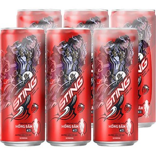 1 lốc Sting dâu tây lon 330ml( 6 lon)