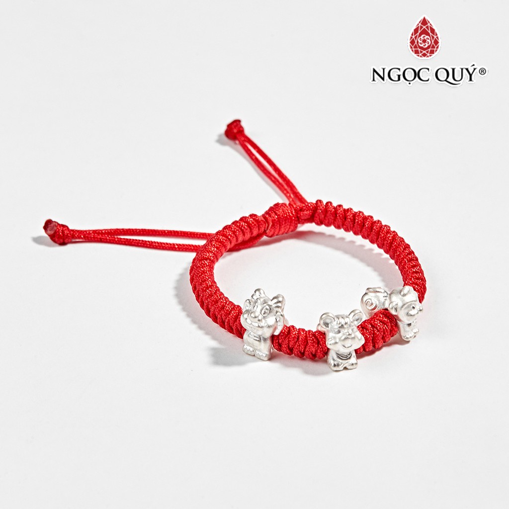 Vòng Thắt Dây Đỏ Tam Hợp Quý Nhân - Ngọc Quý