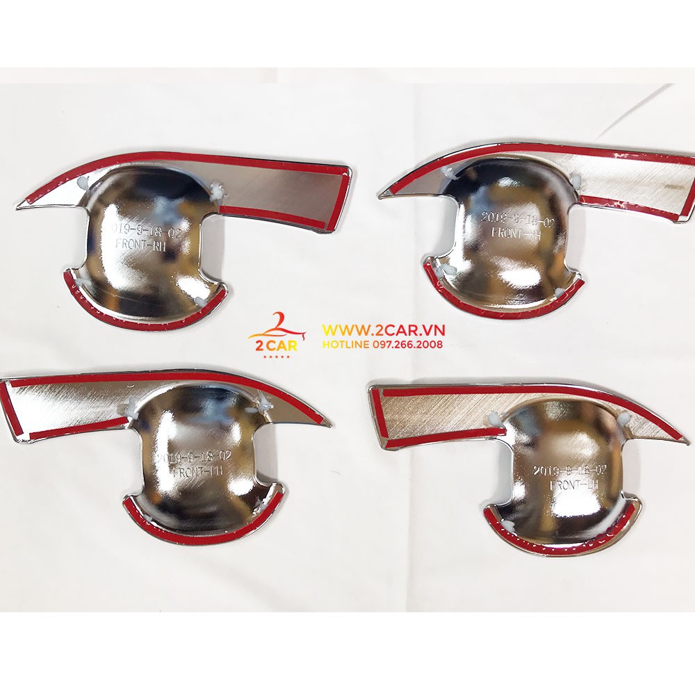 Bộ ốp tay nắm, hõm cửa xe KIA Soluto 2019-2020- 2021 mạ crom cao cấp