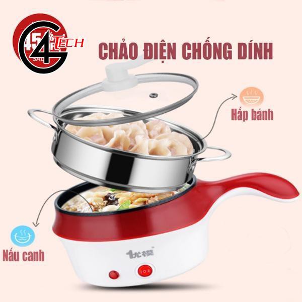 ( Xả Lỗ ) Nồi Lẩu Mini Đa Năng kèm giá hấp Tiện Dụng Cao Cấp Đa Năng Chính Hãng ( Bảo Hành 1 Năm )