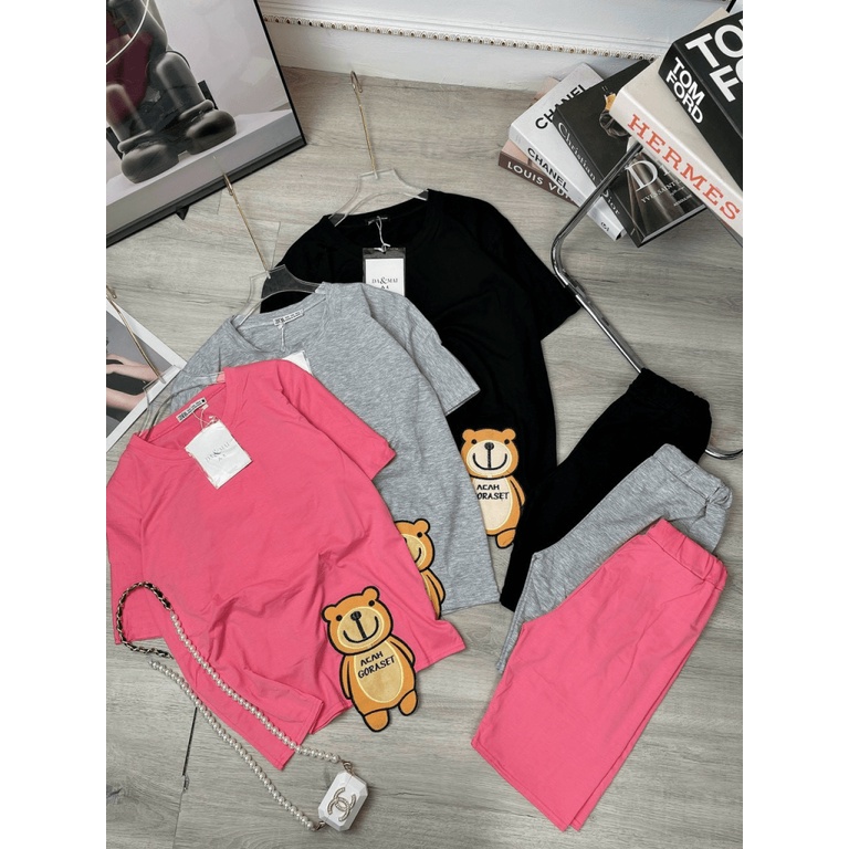 SÉT BỘ GẤU CHẤT THUN LẠNH CO GIÃN CAO CẤP TP MẶC NHÀ KẾT HỢP ĐI CHƠI ĐƯỢC
