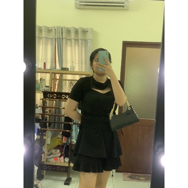 CHÂN VÁY XẾP LY TẦNG BIGSIZE KÈM ẢNH THẬT