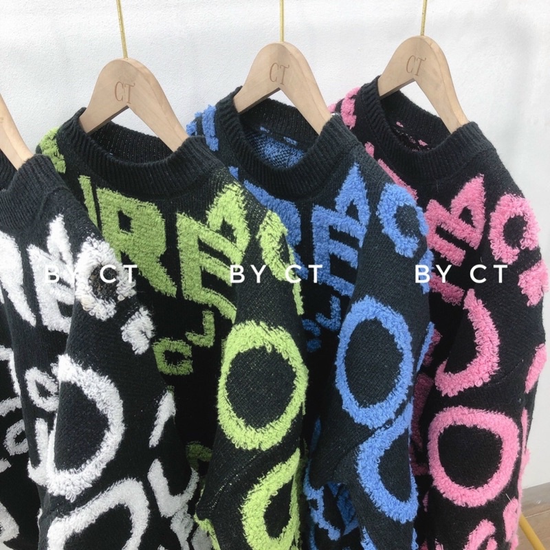 Áo len chữ xù form oversize dài rộng giấu quần hottrend, dày dặn mềm mịn cao cấp LICA - A21 | BigBuy360 - bigbuy360.vn