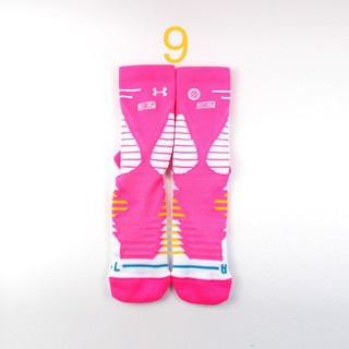 Tất thể thao Stance x UA màu hồng bóng rổ bóng đá chống trượt tất đệm bông