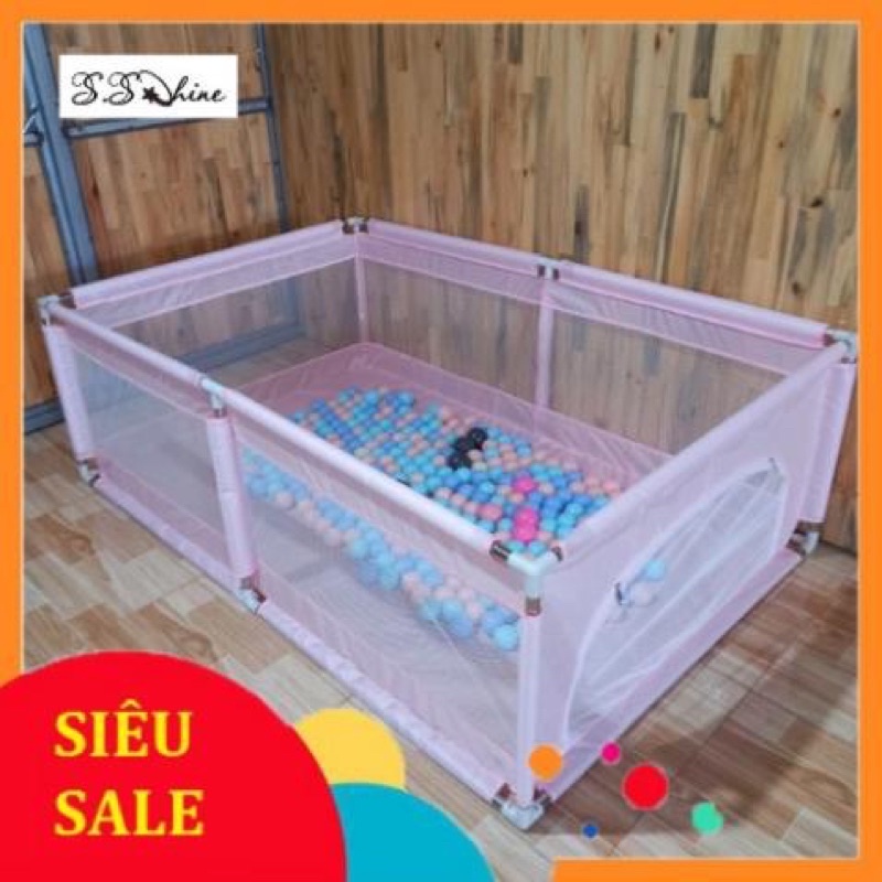 XẢ KHO Quây cũi cho bé KÍCH THƯỚC 1M2.1M8 TẶNG 50 QUẢ BÓNG NHỰA 5, 5 CM