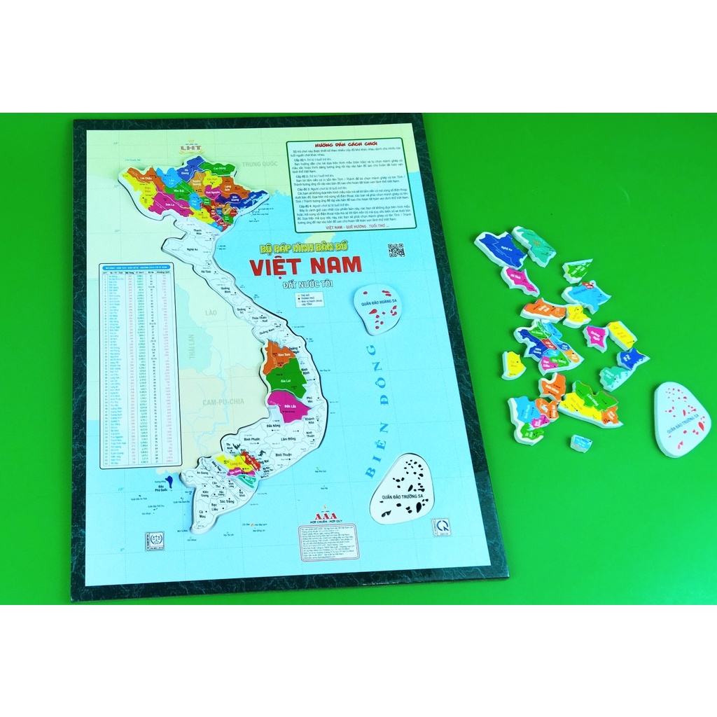 Bộ Ghép Hình Tỉnh Thành Vi.ệt N.am - Đồ chơi học tập, rèn luyện trí tuệ cho bé [Chính hãng LHT - AAA]