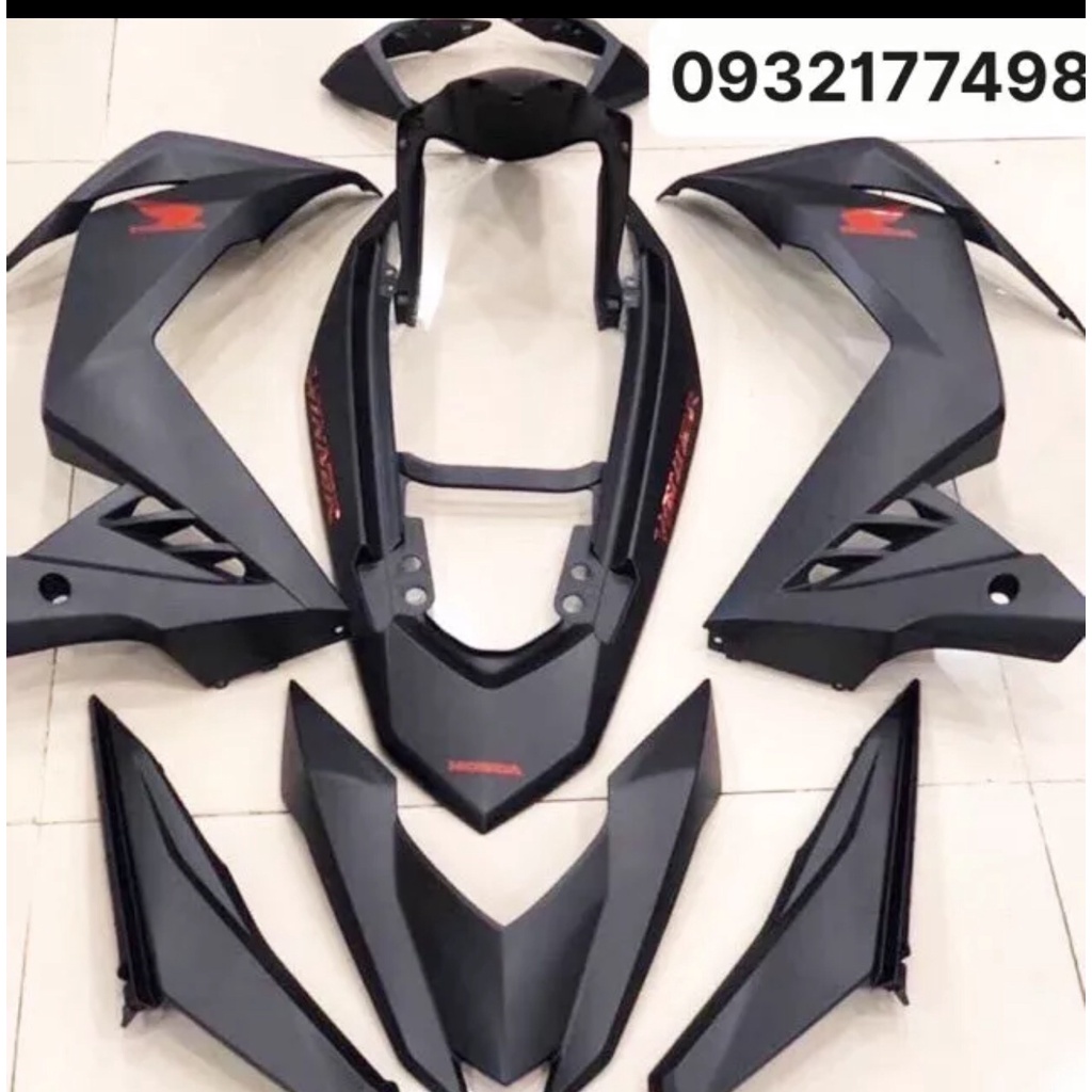 DÀN ÁO WINNER V1 ĐEN NHÁM TEM ĐỎ  ZIN CHÍNH HÃNG HONDA