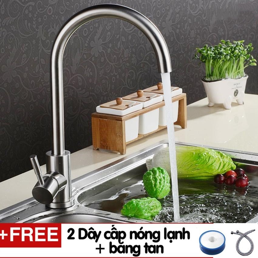 Vòi nóng và lạnh Lavabo -Chứa 2 ống-Băng tan -KOREAWIND