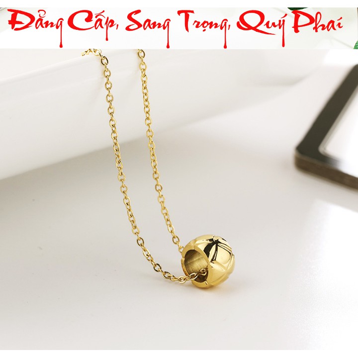 Dây chuyền nữ titan cao cấp họa tiết quả trám chiếu lấp lánh siêu đẹp, bền màu, hợp thời trang