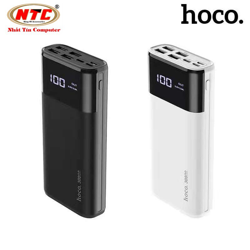 Pin sạc dự phòng Hoco B12 Max 30000mAh Commander 3 cổng input, 4 cổng input max 5A - Hãng phân phối chính thức