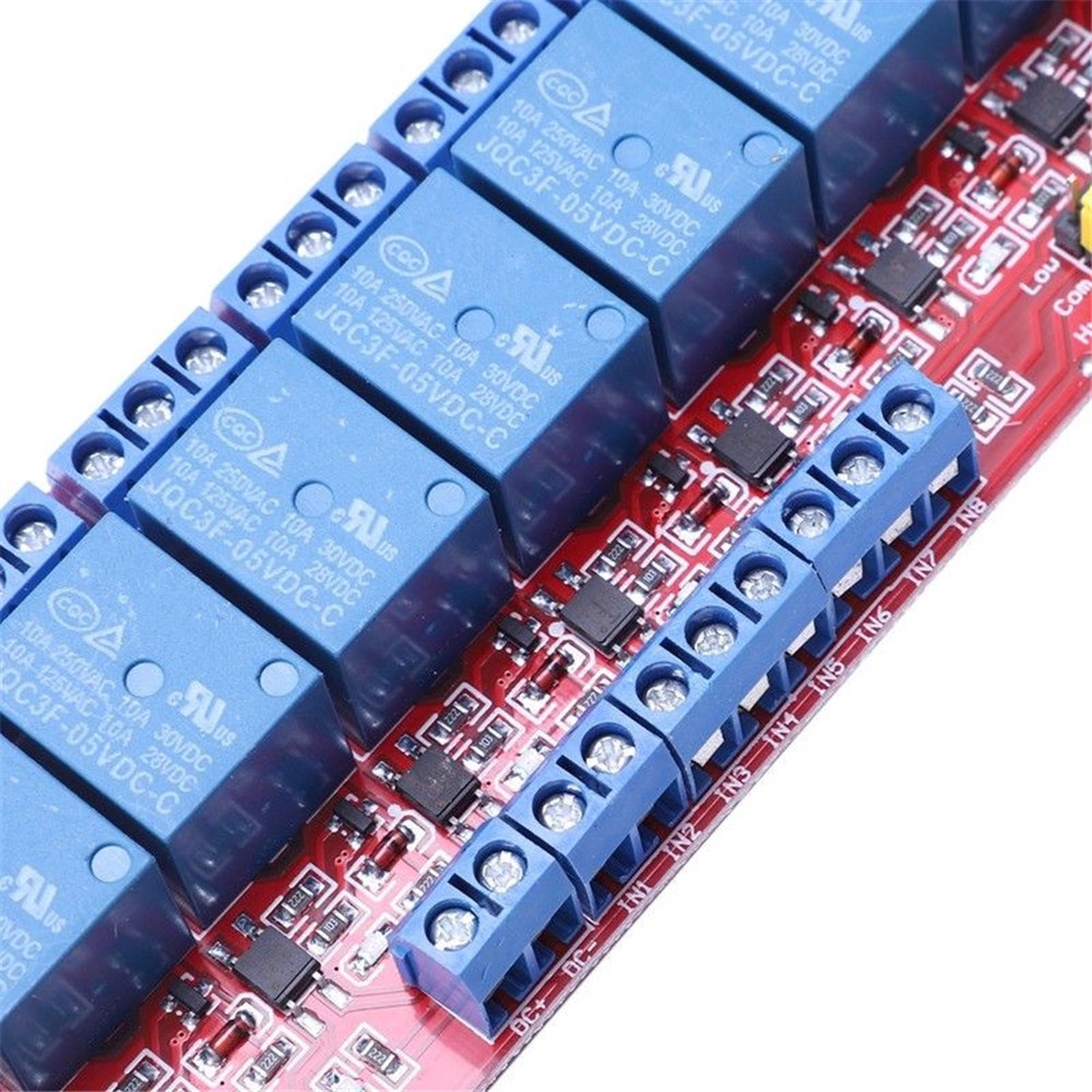 Mô đun DIYMORE rơ le 8 kênh kích hoạt mức cao/ thấp DC 5/12/24V có cách ly quang