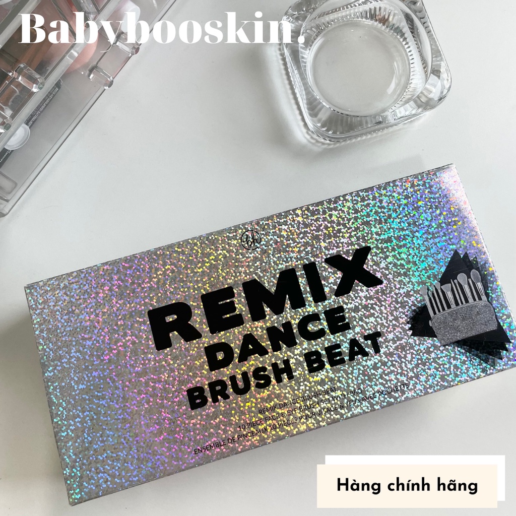 Set cọ trang điểm BH Cosmetic Remix Dance Brush Beat kèm túi