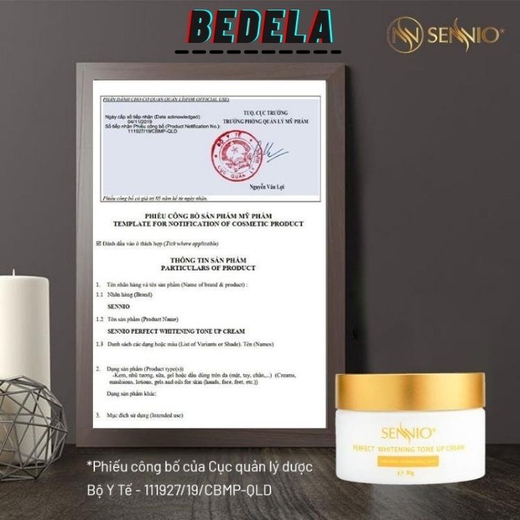 Bộ Kem Chăm Sóc Da Mặt Dưỡng Trắng Hàn Quốc Sennio BDL245 BEDELA