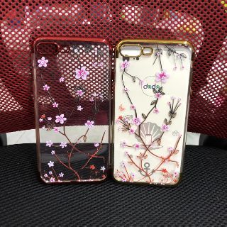 Ốp Iphone 7plus/8plus dẻo viền xi màu in hoa