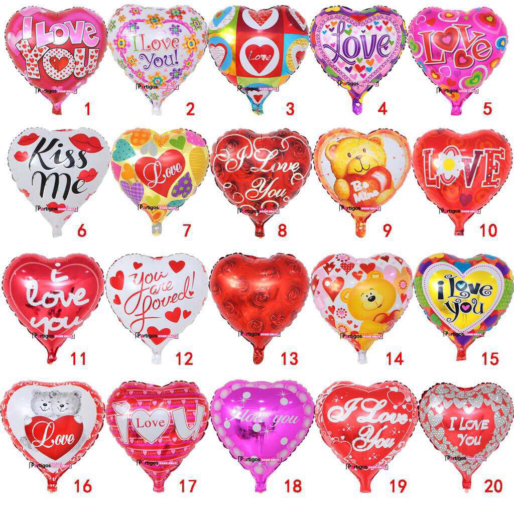 1 Bong Bóng Trái Tim Chữ I Love You Trang Trí Tiệc Lãng Mạn