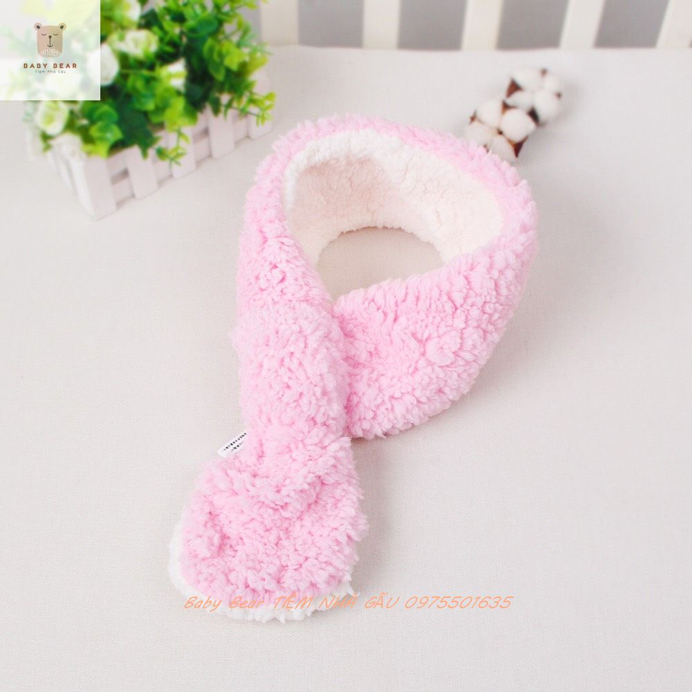 Khăn len lông cừu quàng cổ cho bé mềm mại xịn xò phong cách Hàn Quốc cực kỳ dễ thương