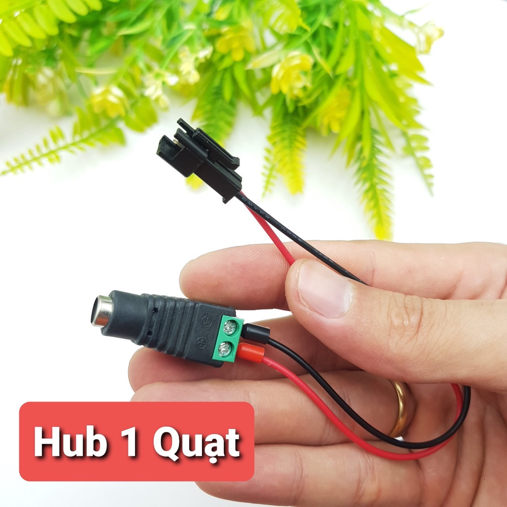 Bộ Chuyển Đổi Cho Quạt 2 ChânBộ HUB Cho Quạt Sử Dụng Nguồn Adapter 5.5x2.1MMHUB quạt 2 Pin 2.54MM Tiện Dụng