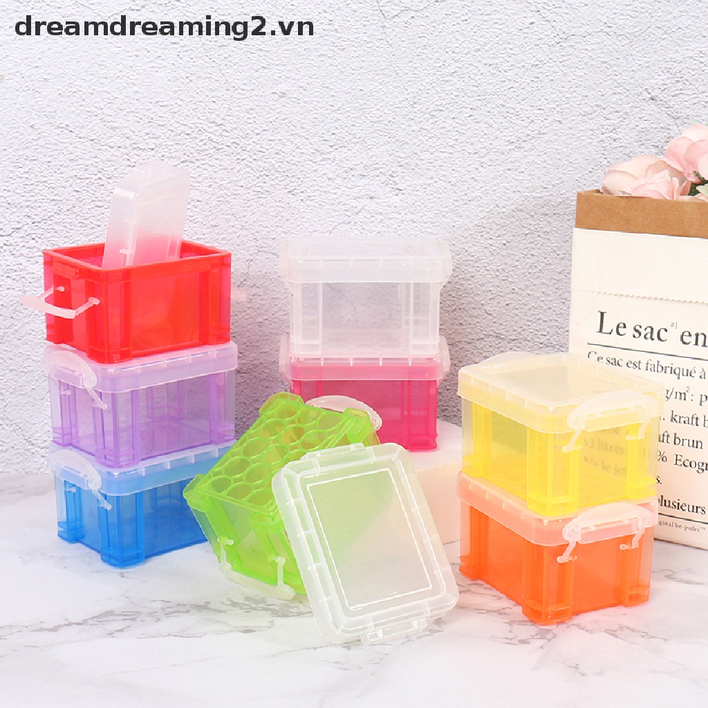Bộ 2 Hộp Nhựa mini Đựng Đồ Chơi Dễ Thương Cho Búp Bê