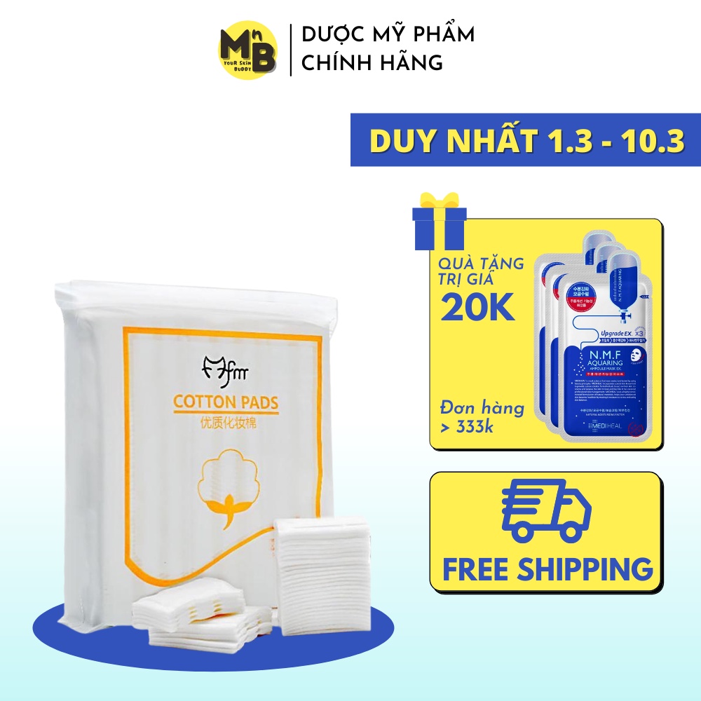Bông tẩy trang 3 lớp Cotton Pads 222 miếng siêu mịn và an toàn