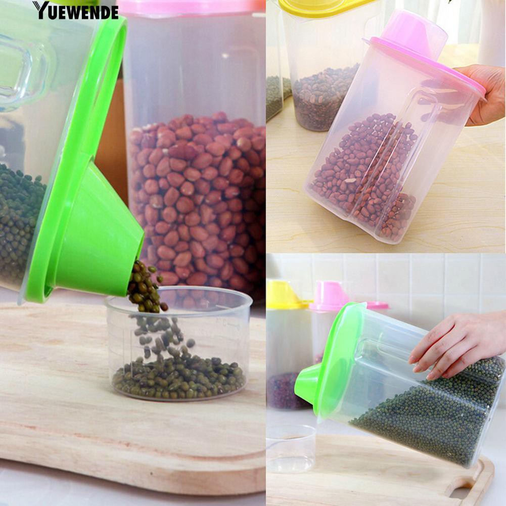 Hộp đựng ngũ cốc / gạo bằng nhựa tiện dụng 1.9/2.5L