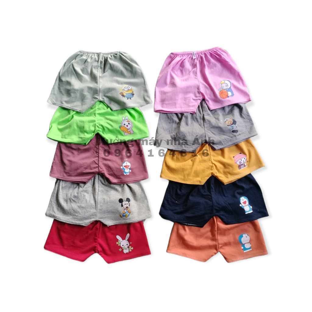 Combo 10 quần đùi hoạt hình cho bé trai ,bé gái