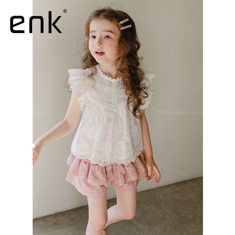 Set Áo Ren Nhiều Lớp + Quần Dài Thời Trang Mùa Hè Hàn Quốc Mới 2022 Dành Cho Bé Gái