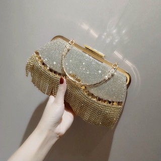 Cốp đi tiệc đính ngọc (full box kèm dây đeo)