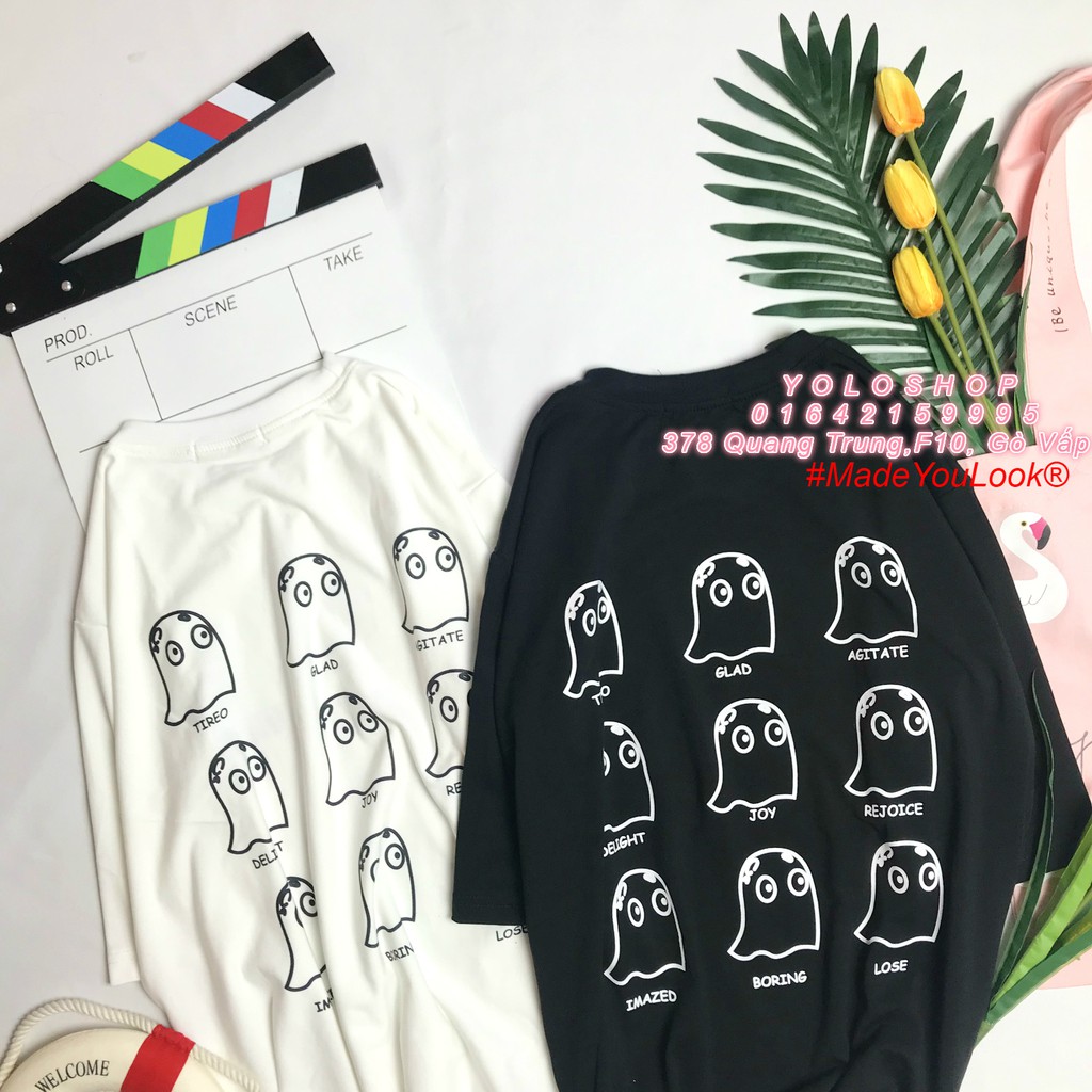 Áo Thun Tay Lỡ Unisex Form Rộng con ma 999 | BigBuy360 - bigbuy360.vn