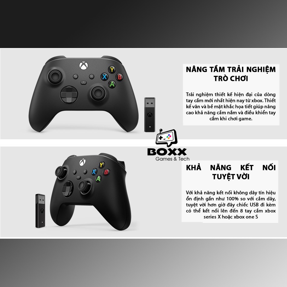 [Mã 11ELSALE hoàn 7% xu đơn 300k] Tay cầm Xbox Series X - Bản kèm USB Receiver 2021