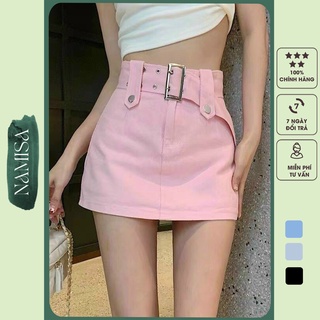 Chân váy kaki dây nịt có quần trong namisa cv02