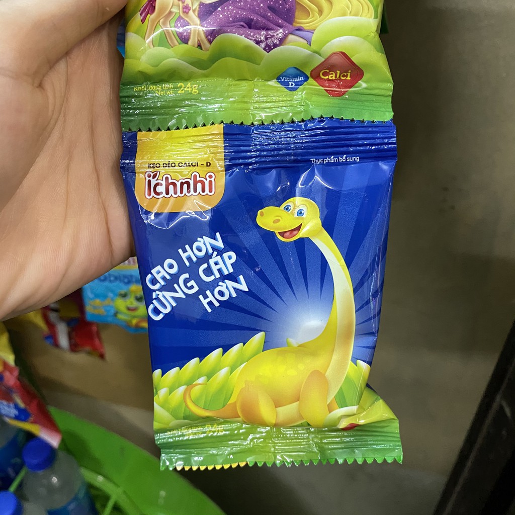 Kẹo dẻo Ích Nhi bổ sung canxi d, lợi khuẩn, tăng đề kháng gói 24g