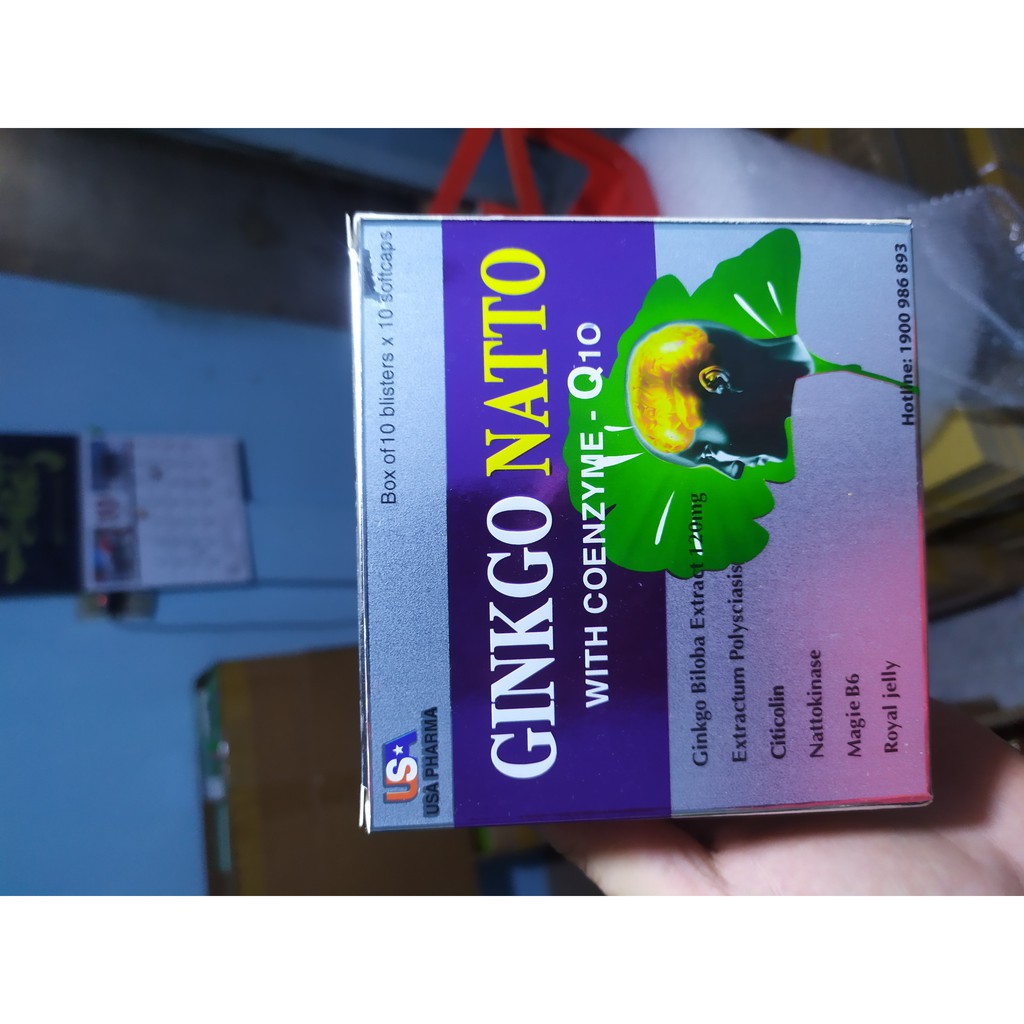 BỔ NÃO GINKGO NATTO WITH COENZYM Q10_100 VIÊN