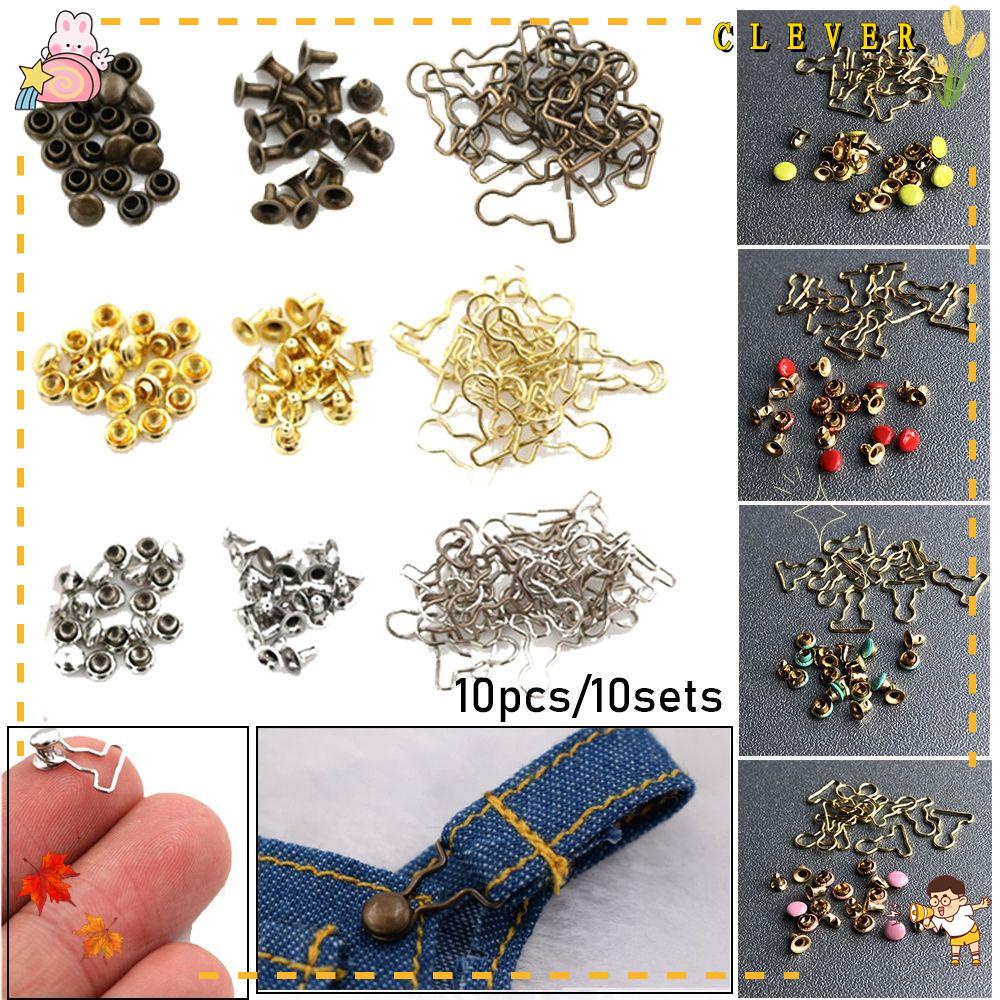 Nút Cài Quần Áo Búp Bê Mini Bằng Kim Loại Đa Dụng