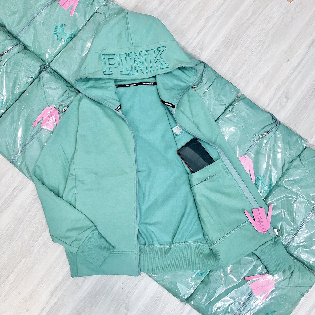 Aó khoác pink 6 túi